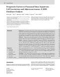 Cover page: Prognostic Factors in Paranasal Sinus Squamous Cell Carcinoma and Adenocarcinoma: A SEER Database Analysis.