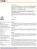 Cover page: Overinterpretation is common in pathological diagnosis of appendix cancer during patient referral for oncologic care