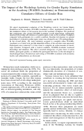 Cover page: The Impact of the Workshop Activity for Gender Equity Simulation in the Academy (WAGES–Academic) in Demonstrating Cumulative Effects of Gender Bias