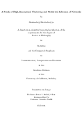 Cover page: A Study of High-dimensional Clustering and Statistical Inference on Networks