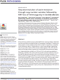 Cover page: Step-wise evolution of azole resistance through copy number variation followed by KSR1 loss of heterozygosity in Candida albicans