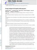 Cover page: Energy budget of Drosophila embryogenesis