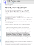 Cover page: Multivariate MR biomarkers better predict cognitive dysfunction in mouse models of Alzheimer's disease