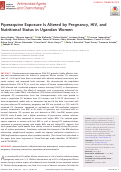 Cover page: Piperaquine Exposure Is Altered by Pregnancy, HIV, and Nutritional Status in Ugandan Women