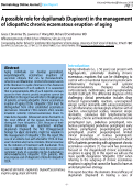 Cover page: A possible role for dupilumab (Dupixent) in the management of idiopathic chronic eczematous eruption of aging