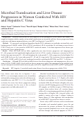 Cover page: Microbial Translocation and Liver Disease Progression in Women Coinfected With HIV and Hepatitis C Virus