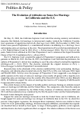 Cover page: The Evolution of Attitudes on Same-Sex Marriage in California and the U.S.
