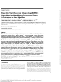 Cover page: Bipartite tight spectral clustering (BiTSC) algorithm for identifying conserved gene co-clusters in two species.