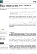 Cover page: Potential Therapeutic Targets in Obesity, Sleep Apnea, Diabetes, and Fatty Liver Disease.