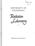 Cover page: THE RADIATION CHEMISTRY OF ISOPROPYL ACETATE AND ISOPROPENYL ACETATE