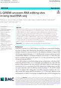 Cover page: L-GIREMI uncovers RNA editing sites in long-read RNA-seq