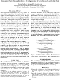 Cover page: Dynamical Field Theory Predicts a Developmental Reversal in an A-not-B-like Task