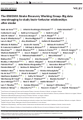 Cover page: The ENIGMA Stroke Recovery Working Group: Big data neuroimaging to study brain–behavior relationships after stroke