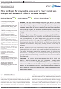 Cover page: New methods for measuring atmospheric heavy noble gas isotope and elemental ratios in ice core samples