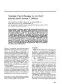 Cover page: Salvage chemotherapy for recurrent primary brain tumors in children