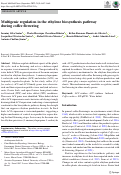 Cover page: Multigenic regulation in the ethylene biosynthesis pathway during coffee flowering.