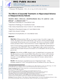 Cover page: The effects of sequential treatments on hippocampal volumes in malignant glioma patients