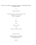 Cover page: Electronic and Magnetic Properties of Multiferroic Based Magnetoelectric Field Effect Devices