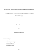 Cover page: The future is now : : effects of planning ahead in word production and comprehension