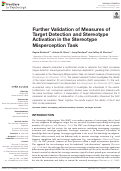 Cover page: Further Validation of Measures of Target Detection and Stereotype Activation in the Stereotype Misperception Task