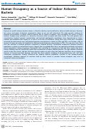 Cover page: Human Occupancy as a Source of Indoor Airborne Bacteria