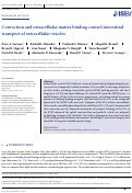 Cover page: Convection and extracellular matrix binding control interstitial transport of extracellular vesicles