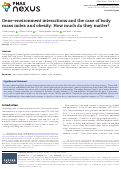 Cover page: Gene-environment interactions and the case of body mass index and obesity: How much do they matter?