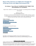 Cover page: Developing a "Copy of Record": Archiving Pilot Project for the University of California.&nbsp;Report of the Task Force on Collaborative Strategies for Archiving of Print in the Digital Environment (PAG)