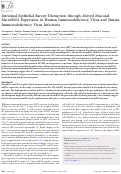 Cover page: Intestinal Epithelial Barrier Disruption through Altered Mucosal MicroRNA Expression in Human Immunodeficiency Virus and Simian Immunodeficiency Virus Infections