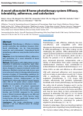 Cover page: A novel ultraviolet B home phototherapy system: Efficacy, tolerability, adherence, and satisfaction