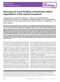 Cover page: Interspecies cross-feeding orchestrates carbon degradation in the rumen ecosystem