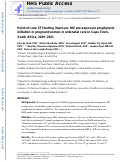 Cover page: Point-of-Care Sexually Transmitted Infection Testing Improves HIV Preexposure Prophylaxis Initiation in Pregnant Women in Antenatal Care in Cape Town, South Africa, 2019 to 2021