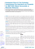 Cover page: Randomized Phase III Trial Evaluating Spartalizumab Plus Dabrafenib and Trametinib for BRAF V600–Mutant Unresectable or Metastatic Melanoma