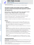 Cover page: The impact of aerobic and isometric exercise on different measures of dysfunctional high-density lipoprotein in patients with hypertension