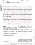 Cover page: Challenges for Use of PeroxySafe™ MSA Kit for Analysis of Poultry Meat