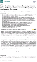 Cover page: Rapid Detection of β-Lactamase-Producing Bacteria Using the Integrated Comprehensive Droplet Digital Detection (IC 3D) System