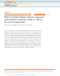 Cover page: Photo-excited charge carriers suppress sub-terahertz phonon mode in silicon at room temperature