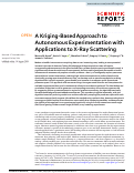 Cover page: A Kriging-Based Approach to Autonomous Experimentation with Applications to X-Ray Scattering