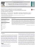 Cover page: Investigation of a suspected nosocomial transmission of blaKPC3-mediated carbapenem-resistant Klebsiella pneumoniae by whole genome sequencing