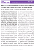Cover page: Natural selection underlies apparent stress-induced mutagenesis in a bacteriophage infection model