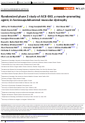 Cover page: Randomized phase 2 study of ACE-083, a muscle-promoting agent, in facioscapulohumeral muscular dystrophy.