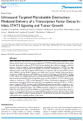 Cover page: Ultrasound Targeted Microbubble Destruction-Mediated Delivery of a Transcription Factor Decoy Inhibits STAT3 Signaling and Tumor Growth