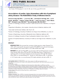 Cover page: Associations of cardiac injury biomarkers with risk of peripheral artery disease: The Multi-Ethnic Study of Atherosclerosis