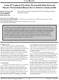 Cover page: Acute ST Segment Elevation Myocardial Infarction and Massive Pericardial Effusion Due to Infective Endocarditis