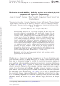 Cover page: Motivation-focused thinking: Buffering against stress-related physical symptoms and depressive symptomology