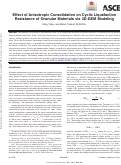 Cover page of Effect of Anisotropic Consolidation on Cyclic Liquefaction Resistance of Granular Materials via 3D-DEM Modeling