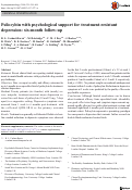 Cover page: Psilocybin with psychological support for treatment-resistant depression: six-month follow-up