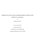 Cover page of A Qualitative Study of the Perceptions of Families Regarding the Limitations of Early Childhood Care and Education