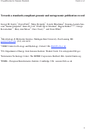 Cover page: Towards a standards-compliant genomic and metagenomic publication record