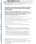 Cover page: Demographic and epidemiologic characterization of transfusion recipients from four US regions: evidence from the REDS-III recipient database.